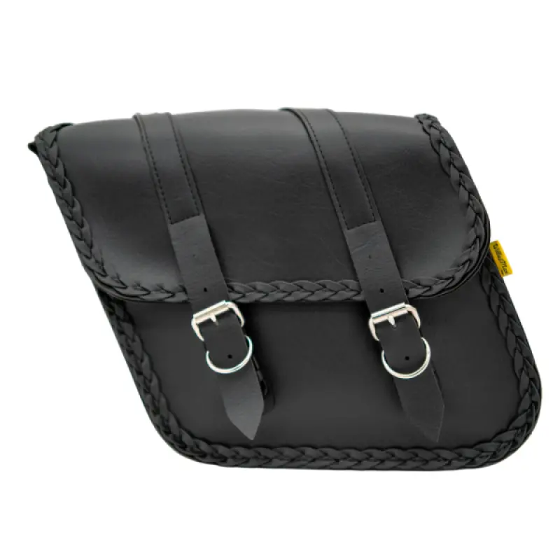 Willie & Max Universal Braided Standard Slant Saddlebags (14 In L X 12 In W X 5.5 H) - Black 1