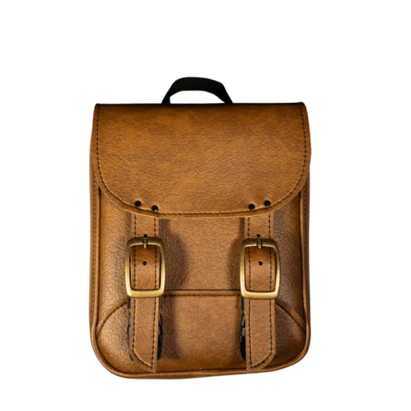 Willie & Max Universal Brass Monkey Sissy Bar Bag (8 In L X 10 In W X 4.5 In H) - Warm Brown 1
