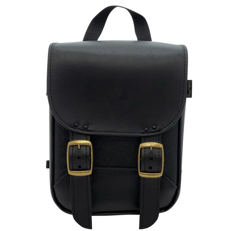 Willie & Max Universal Brass Monkey Sissy Bar Bag (8 Inches L X 10 Inches H X 4.5 Inches W) - Black 1