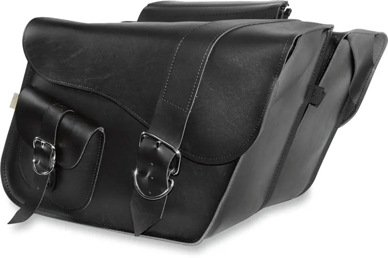 Willie & Max Universal Ranger Large Slant Saddlebags (16 In L X 11 In H X 6.5 In W) - Black 1