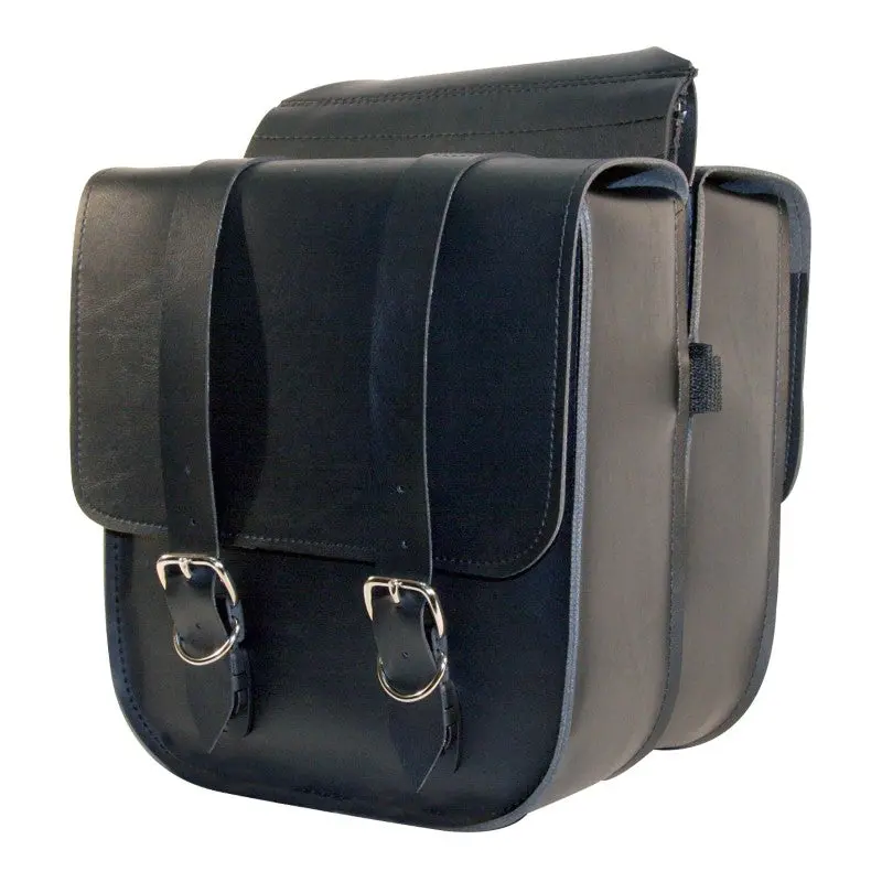 Willie & Max Universal Standard Straight Saddlebags (11 In L X 12 In W X 3.5 In H) - Black 1