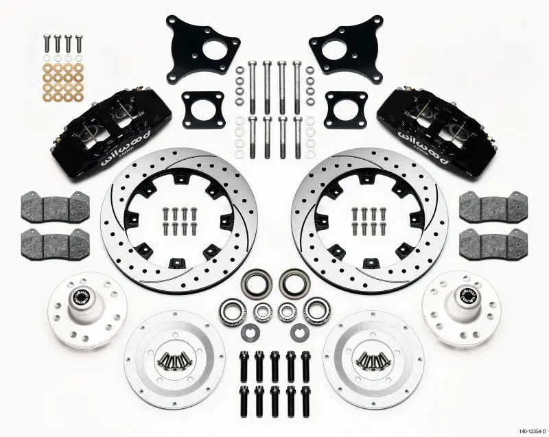 Wilwood Dynapro 6 Front Hub Kit 12.19In Drilled Amc 71-76 Oe Disc W/O Bendix Brakes 1