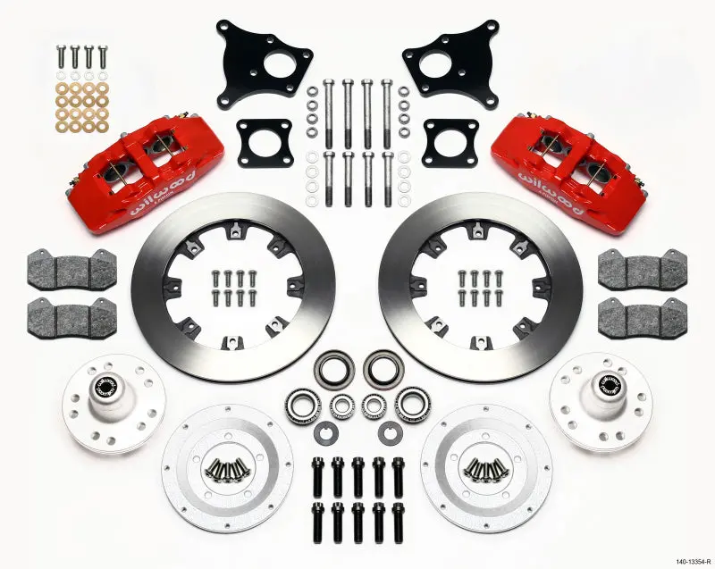 Wilwood Dynapro 6 Front Hub Kit 12.19In Red Amc 71-76 Oe Disc W/O Bendix Brakes 1