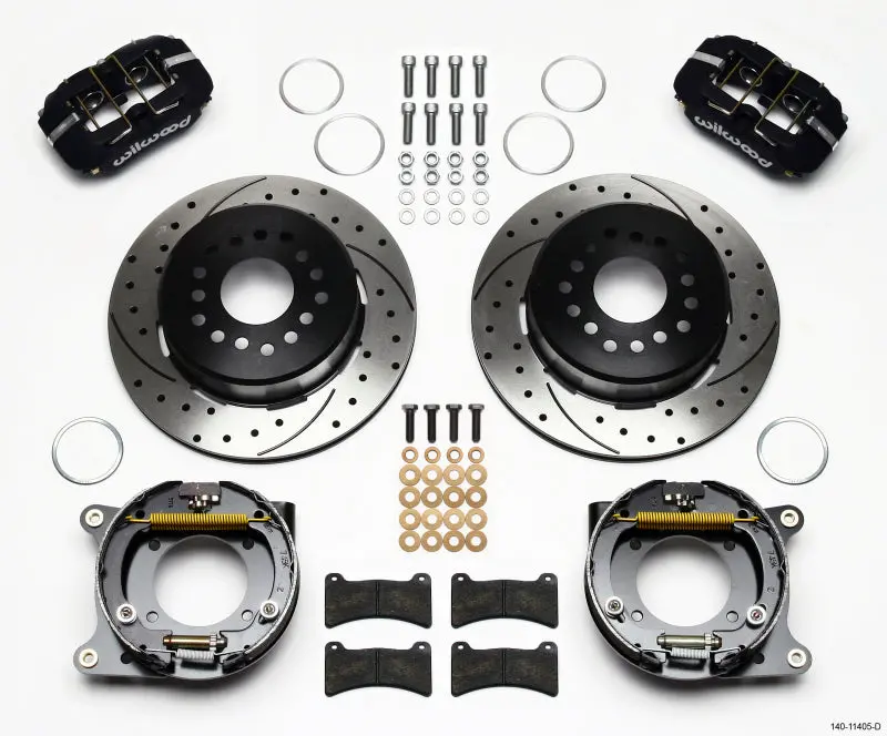 Wilwood Dynapro Low-Profile 11.00In P-Brake Kit Drilled 55-57 Chevy 2.34In Offset 1