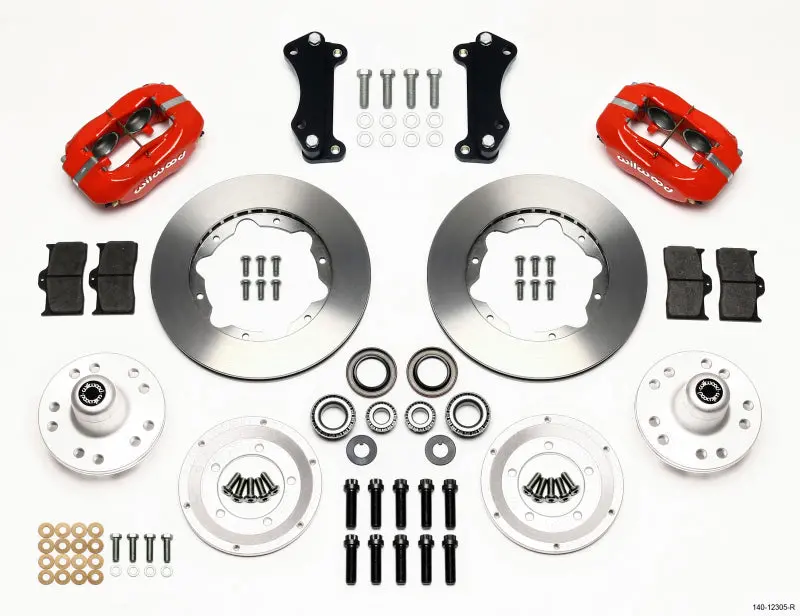 Wilwood Forged Dynalite Front Kit 11.00In Red Heidts Tri -5 2 Inch Drop Spindle 1