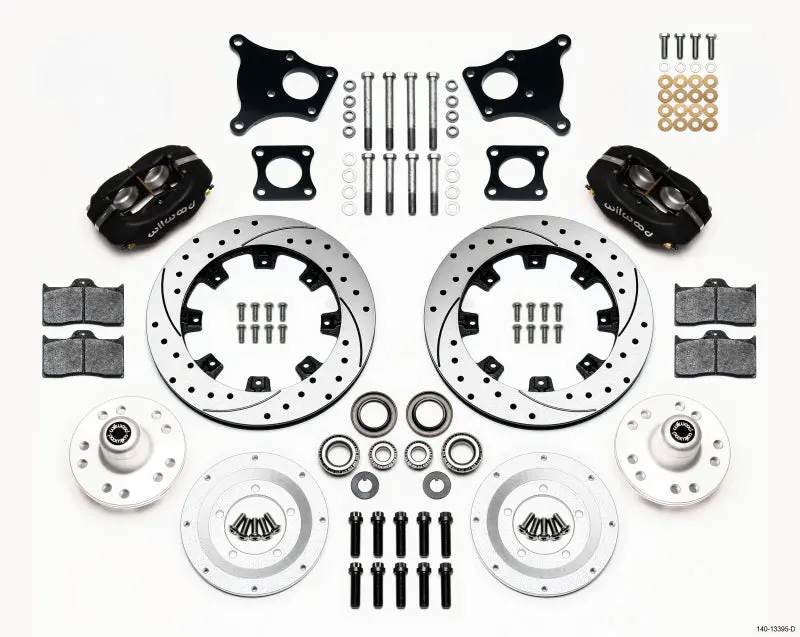 Wilwood Forged Dynalite Front Kit 12.19In Drilled Amc 71-76 Oe Disc W/O Bendix Brakes 1