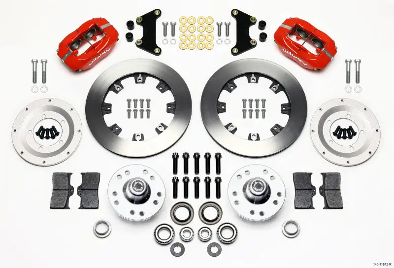 Wilwood Forged Dynalite Front Kit 12.19In Red 49-54 Chevy/53-62 Corvette (*Line Kit Needed*) 1
