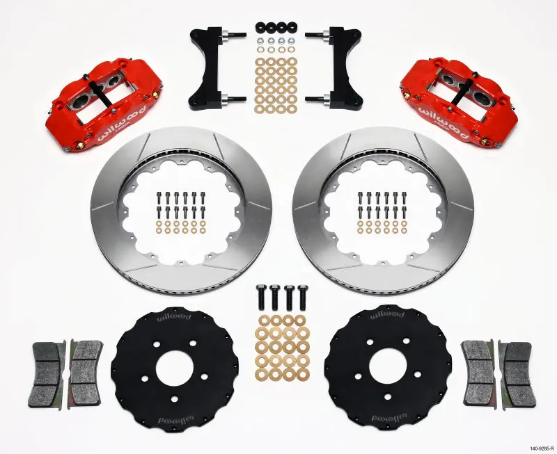 Wilwood Narrow Superlite 6R Front Hat Kit 14.00In Red Mitsubishi Evo Viii 1