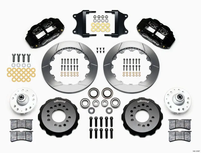 Wilwood Narrow Superlite 6R Front Hub Kit 12.88In Heidts Tri -5 2 Inch Drop Spindle 1