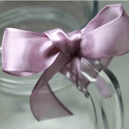 Wired Edge Organza Ribbon | Deep Mauve  | 25M Roll 1