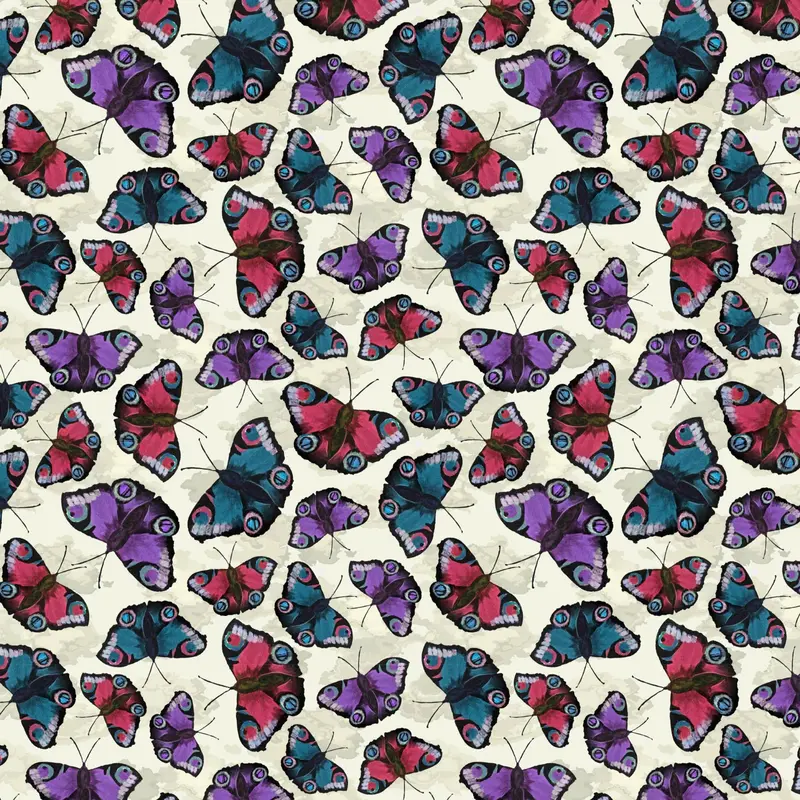 Woodland Wanderers Organic Cotton Fabric, Butterfly Sky 1