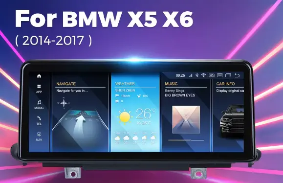 X5 F15, X6 F16 2013-2018 12,3' 1