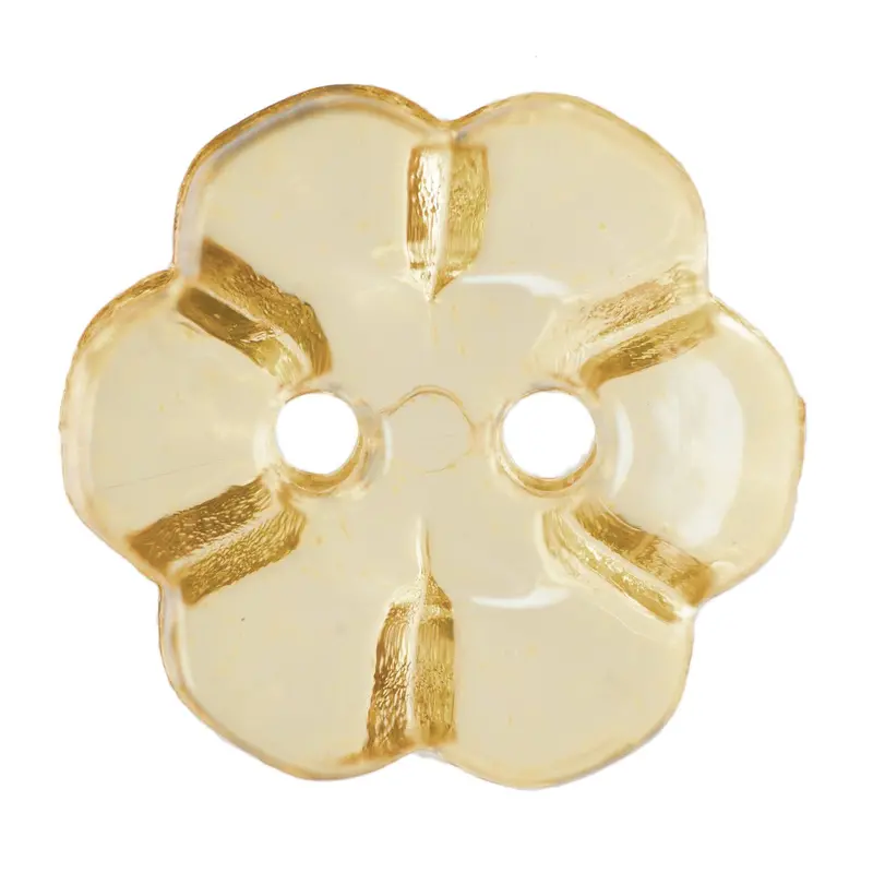 Yellow Clear Flower Shape Buttons 1
