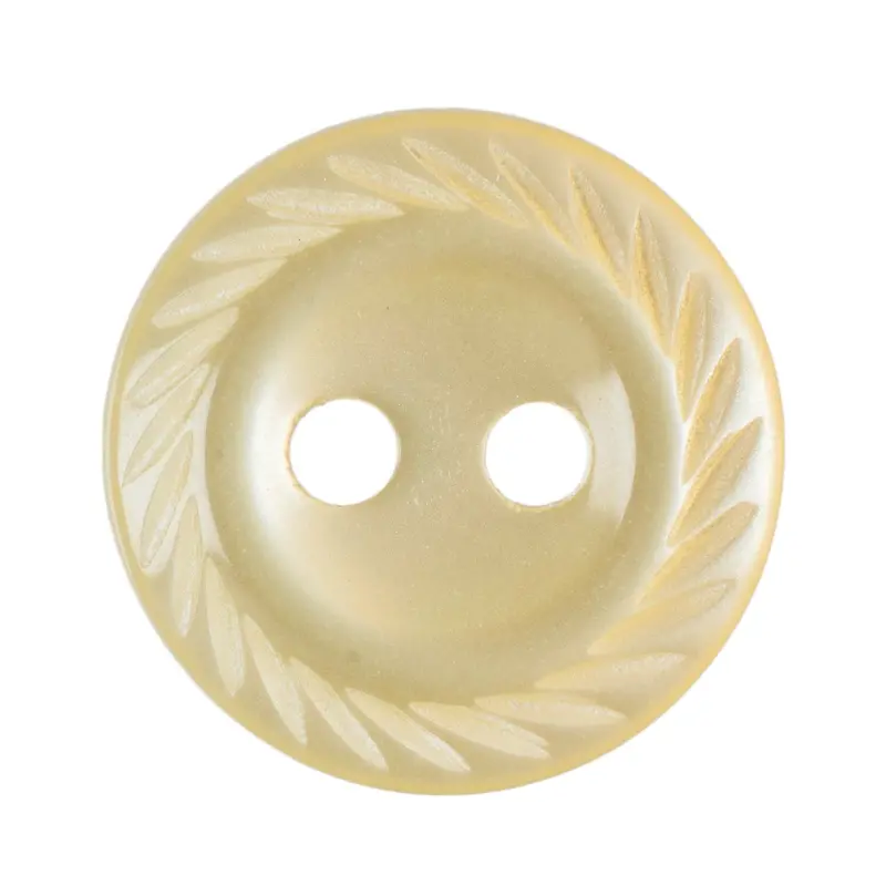 Yellow Decorative Edge Blouse Buttons 1