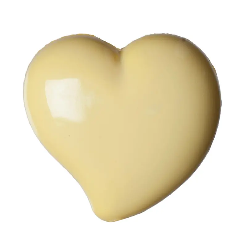 Yellow Smooth Heart Shape Buttons 1
