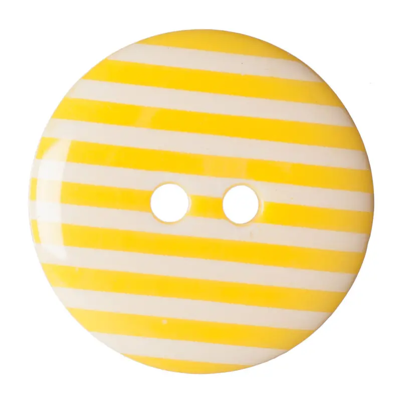 Yellow Stripey Buttons 22.5Mm Size 1