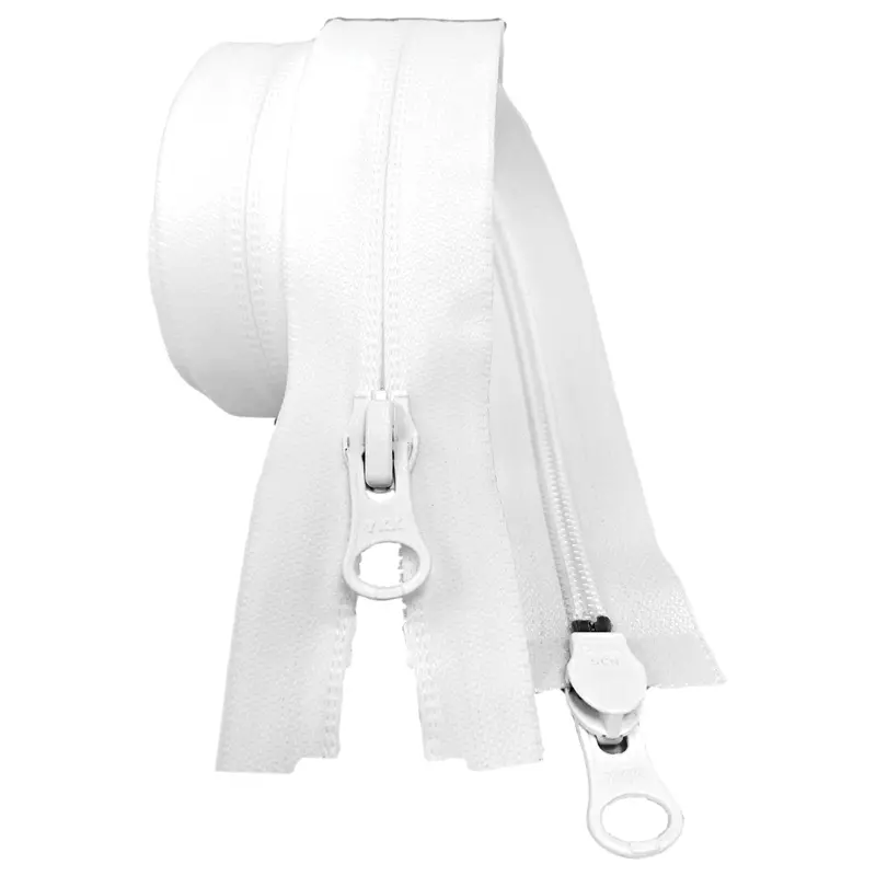 Ykk Aquaguard Water Repellent Zip | 2 Way | White 1