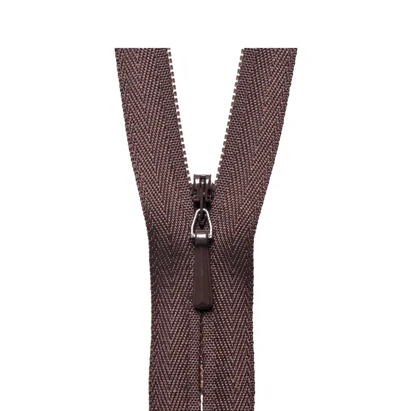Ykk Concealed Zip Brown 1