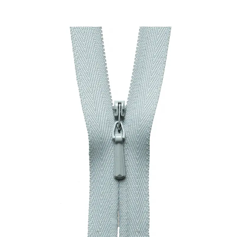 Ykk Concealed Zip Light Grey 1