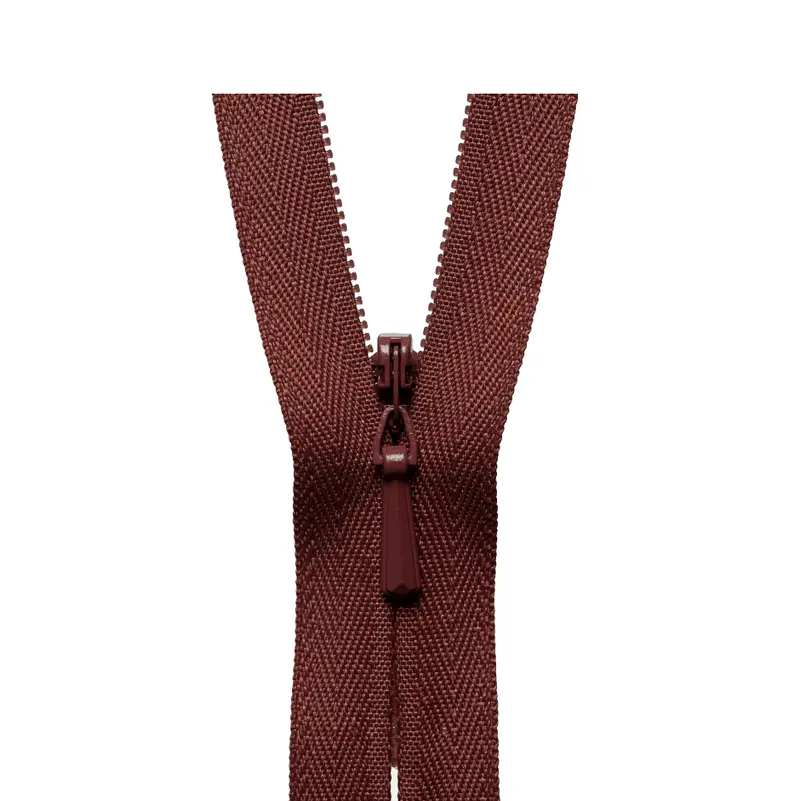 Ykk Concealed Zip Mid Brown 1