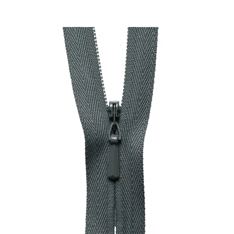 Ykk Concealed Zip Mid Grey 1