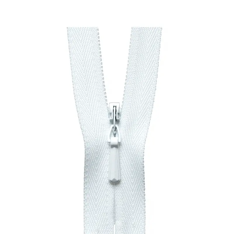 Ykk Concealed Zip White 1