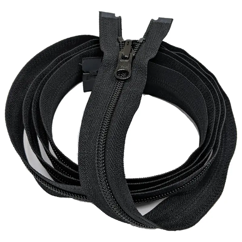 Ykk Extra Long Zips - Open Ended (Reversible) Black 1