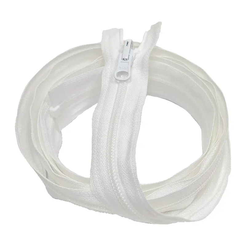 Ykk Extra Long Zips - Open Ended (Reversible) White 1