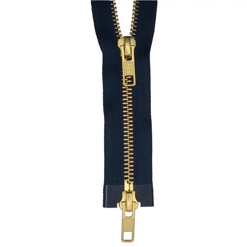 Ykk Gold Tooth Two Way Open End Zip, Navy 1