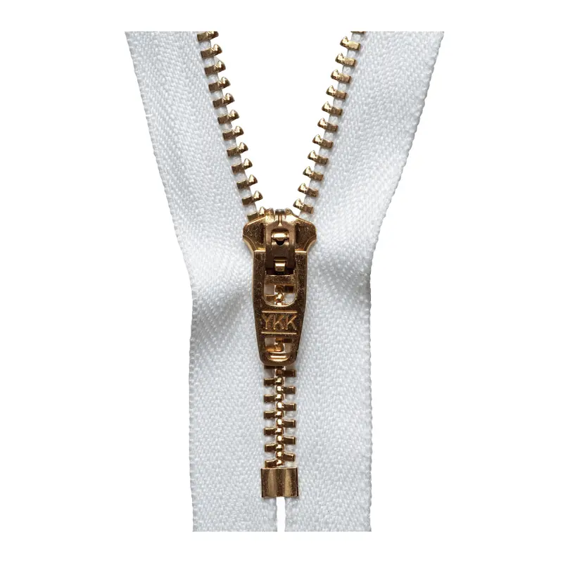 Ykk Jeans Zip - White 1
