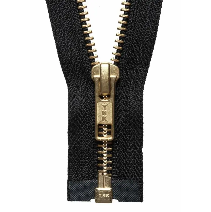 Ykk Open End Zip Gold Teeth | Black 1