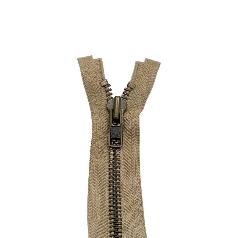 Ykk Open End Zip - Heavy Duty, Antique Brass | 573 Biscuit 2