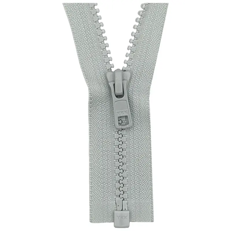 Ykk Open End Zip - Medium Plastic | 574 Light Grey 1