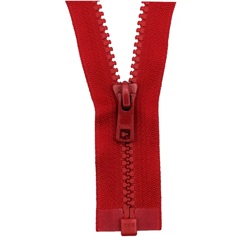 Ykk Open End Zip - Medium Plastic | Colour 519 Red 1