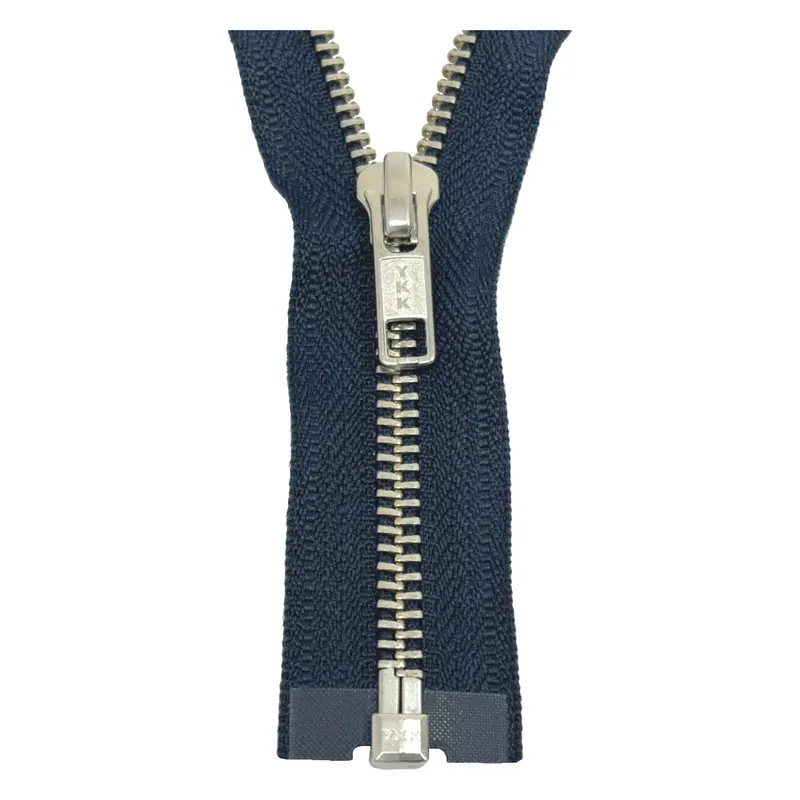 Ykk Open End Zip Silver Teeth | Navy 1