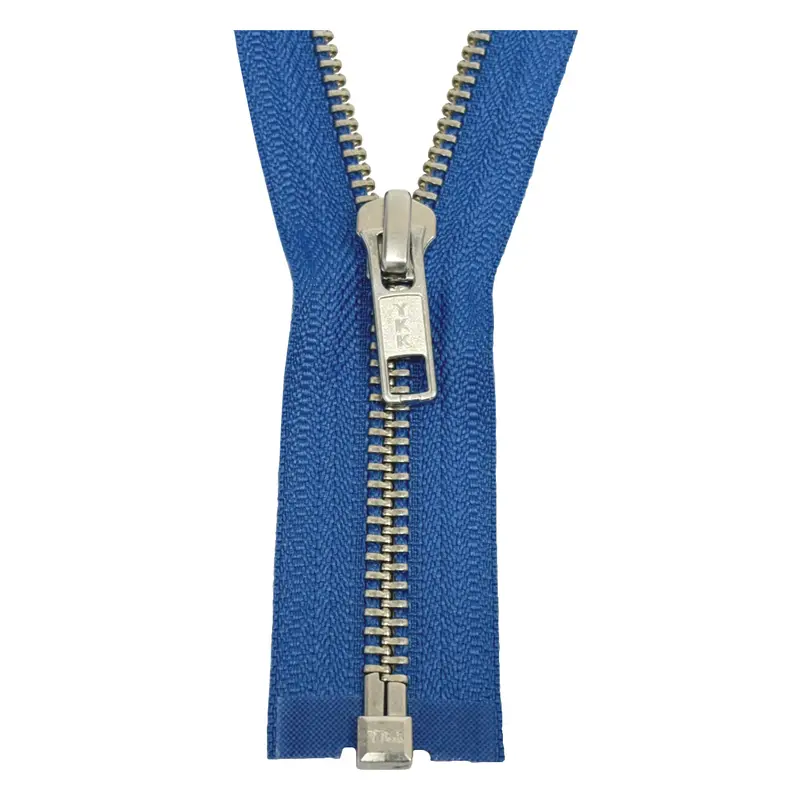 Ykk Open End Zip Silver Teeth | Saxe Blue 1