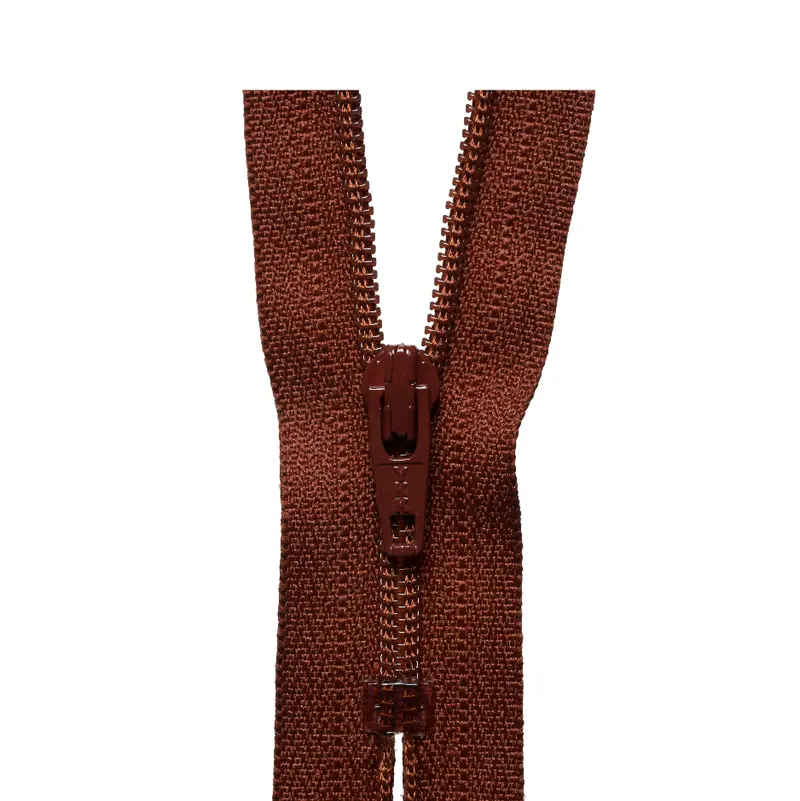 Ykk Regular Zip - Rich Brown 1