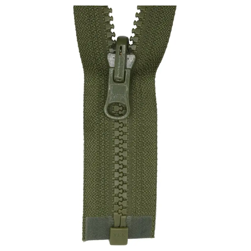 Ykk Reversible Open End Zip Khaki 1