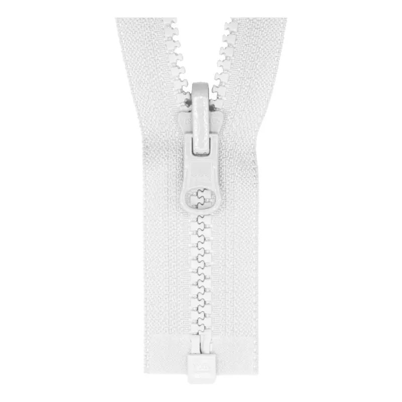 Ykk Reversible Open End Zip White 1