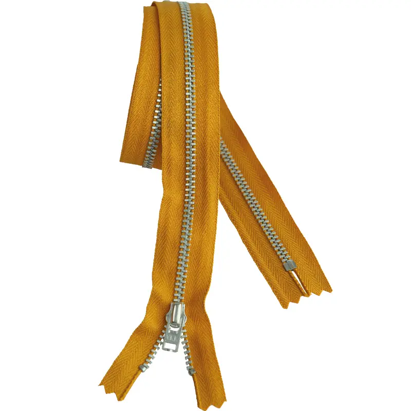 Ykk Silver Tooth Metal Dress Zips - Gold 1