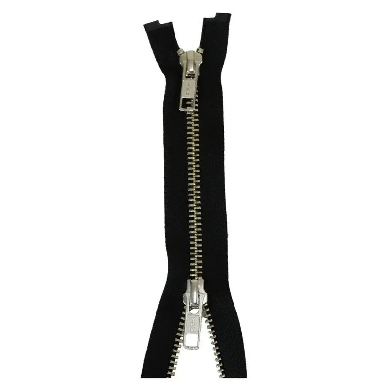 Ykk Silver Tooth Two Way Open End Zip, Black 1