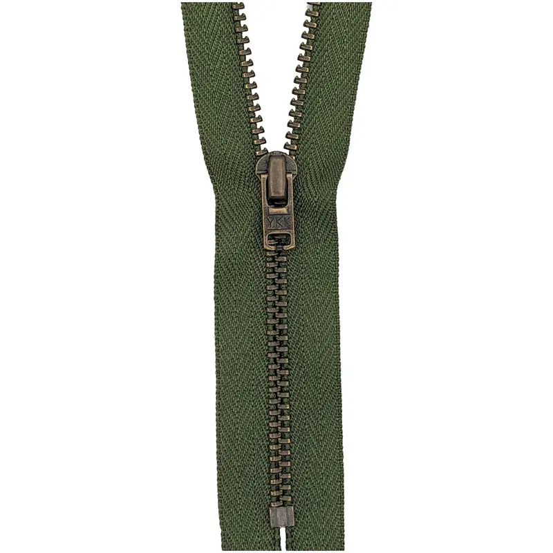 Ykk Trouser Zip: Antique Brass | Khaki 566 1