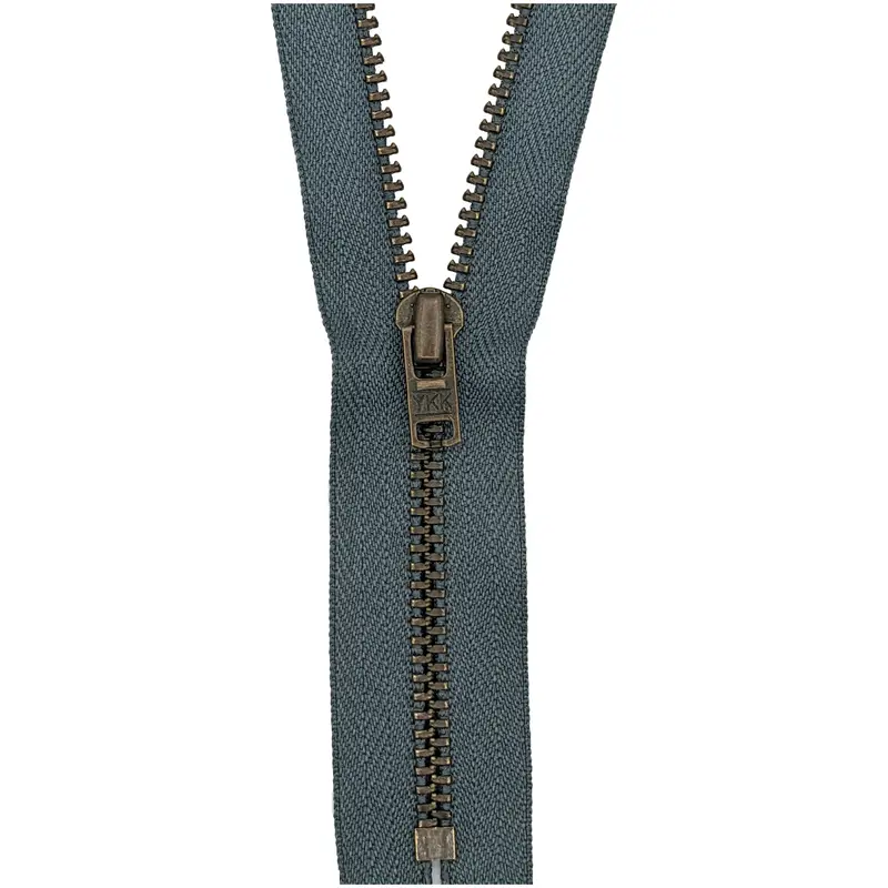Ykk Trouser Zip: Antique Brass | Mid Grey 578 1