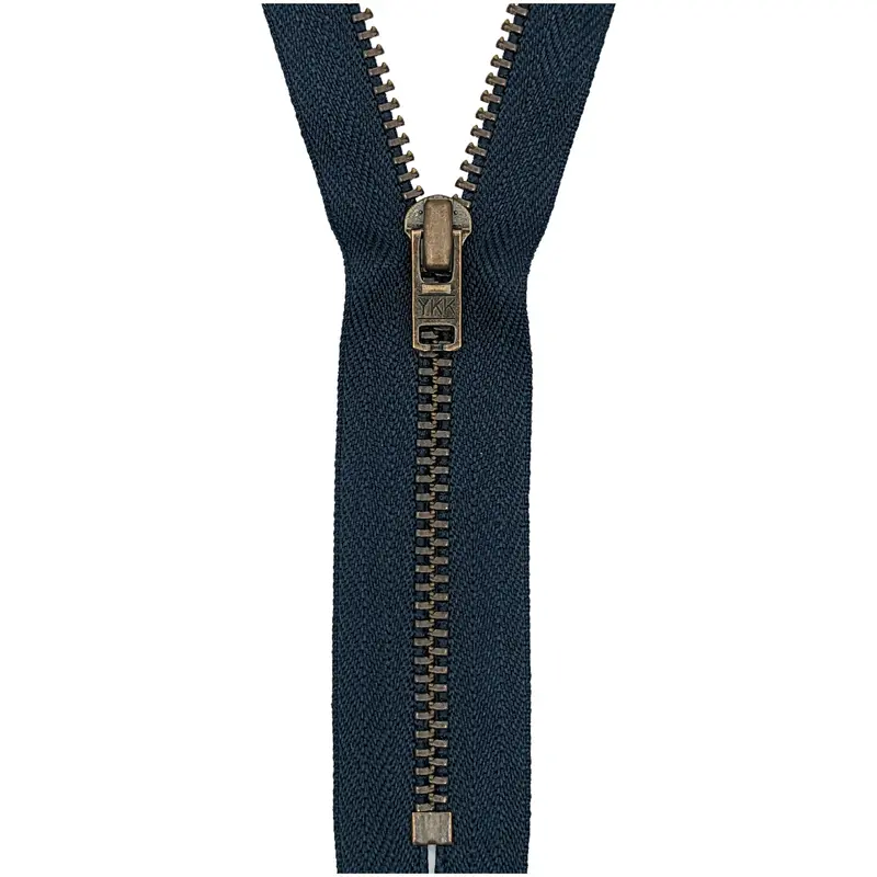 Ykk Trouser Zip: Antique Brass | Navy 560 1