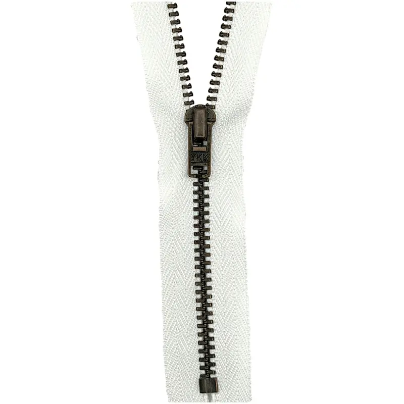Ykk Trouser Zip: Antique Brass | White 501 1