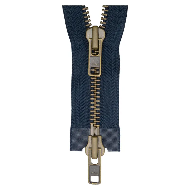 Ykk Two Way Open End Heavy Metal Zip 560 Navy 1