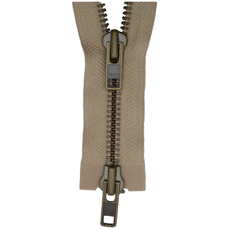 Ykk Two Way Open End Heavy Metal Zip 573 Biscuit 1