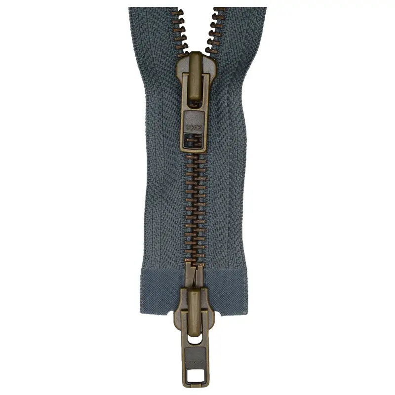 Ykk Two Way Open End Heavy Metal Zip 578 Mid Grey 1