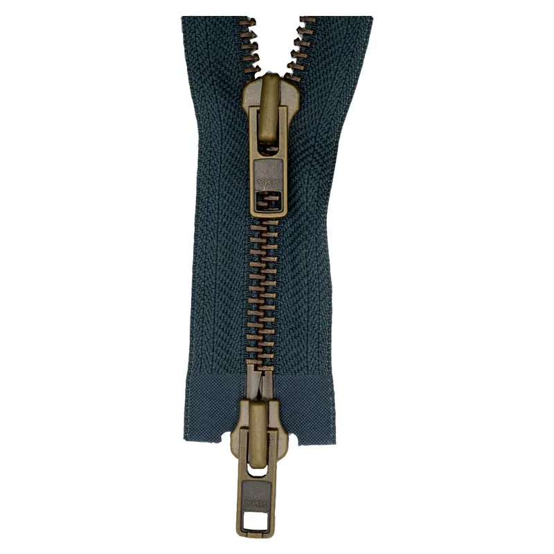 Ykk Two Way Open End Heavy Metal Zip 579 Dark Grey 1