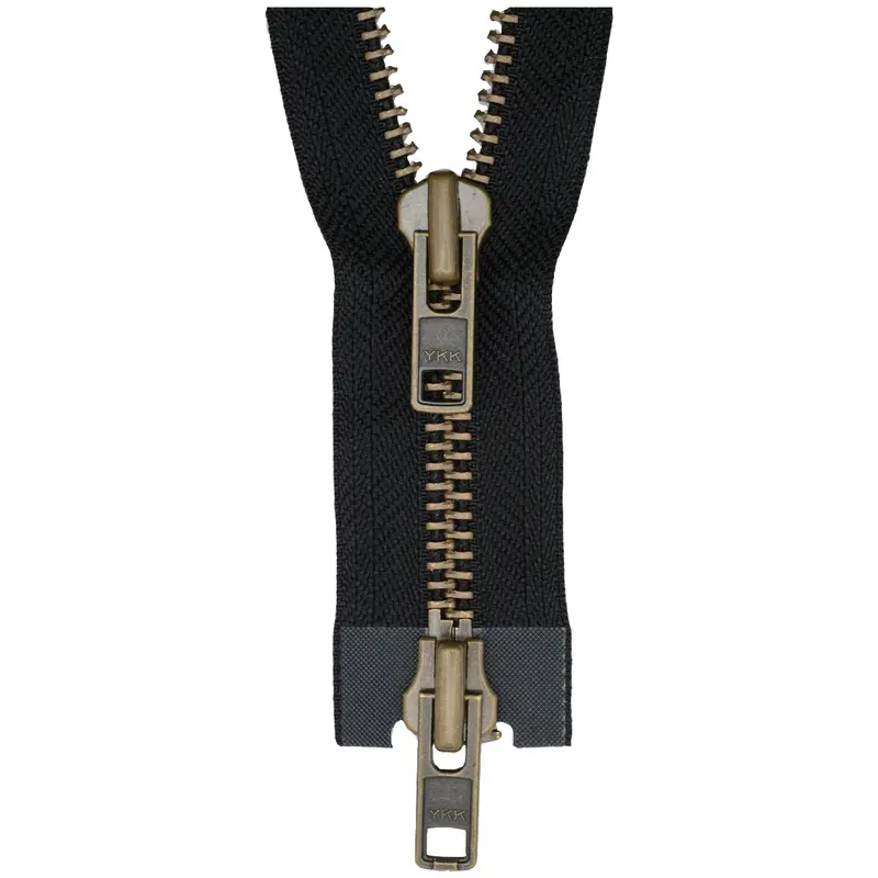 Ykk Two Way Open End Heavy Metal Zip 580 Black 1